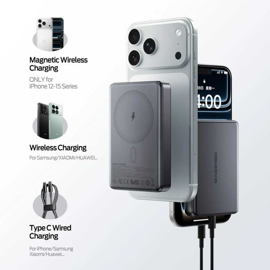 Фотография №2 товара CCC MOVESPEED P07 Полутвердый аккумулятор Power Bank 10000 мАч 5000