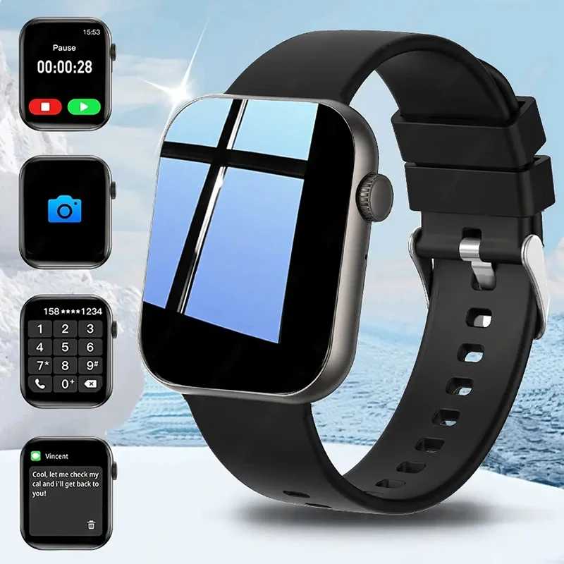 Новые смарт-часы с 100+ спортивными режимами, мониторингом здоровья, Bluetooth-звонками, водонепроницаемые, для мужчин и женщин, совместимые с Android-телефонами, люкс-класс, 2026 год Умная электроника