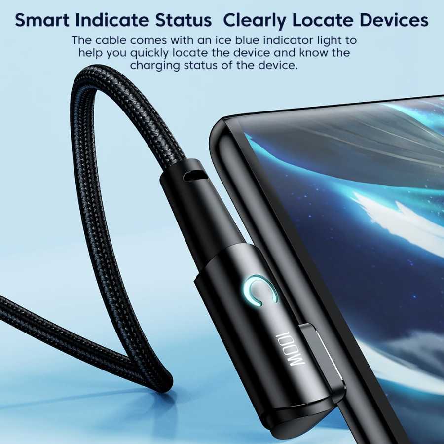 Фотография №4 товара USB-кабель Toocki на Type-C, 100 Вт, 90 градусов