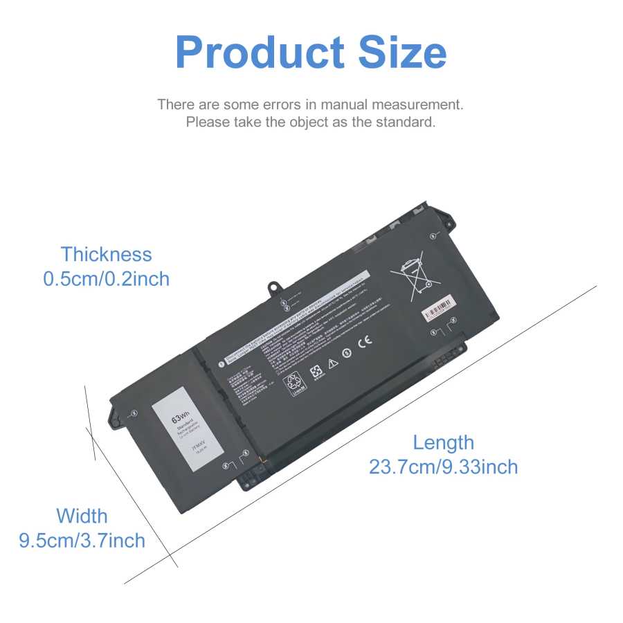 Фотография №1 товара 9JM71 7FMXV аккумулятор для ноутбука DELL Latitude 5320 7320 7420