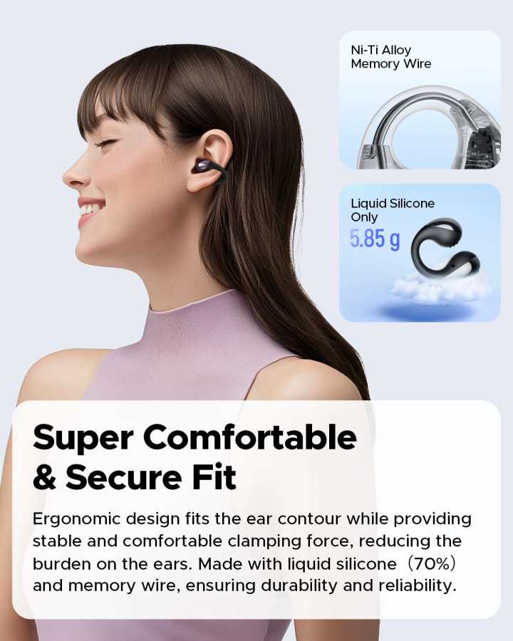 Фотография №4 товара Беспроводные наушники SoundPEATS PearlClip Pro Bluetooth 5.4 Наушники-вкладыши с AI
