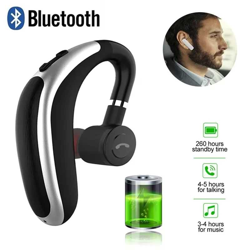 Bluetooth-гарнитура V5.0, беспроводные наушники с крючком K20, бизнес-наушники с микрофоном, мини-гарнитура, громкая связь для автомобильного звонка Портативное аудио и видео