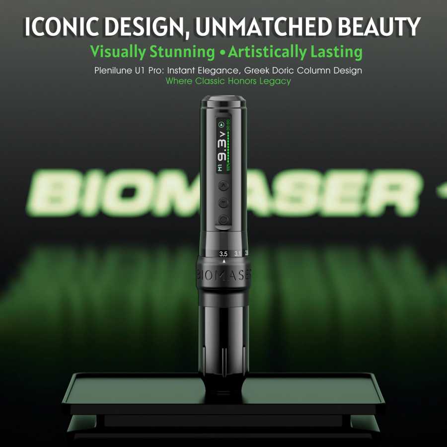 BIOMASER U1Pro Роторная тату-машинка Беспроводная машина PMU Ручка Машина для перманентного макияжа Микроблейдинг Брови Губы Товары для татуировки Татуировки и боди-арт