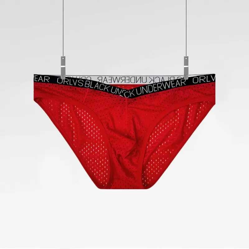 Фотография №4 товара New sports fitness briefs, panties, mesh breathable triangle shorts OR6299