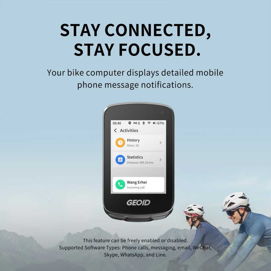 Фотография №4 товара GEOID CC700 Pro Велосипедный компьютер GPS 2,8-дюймовый сенсорный экран Велосипедный