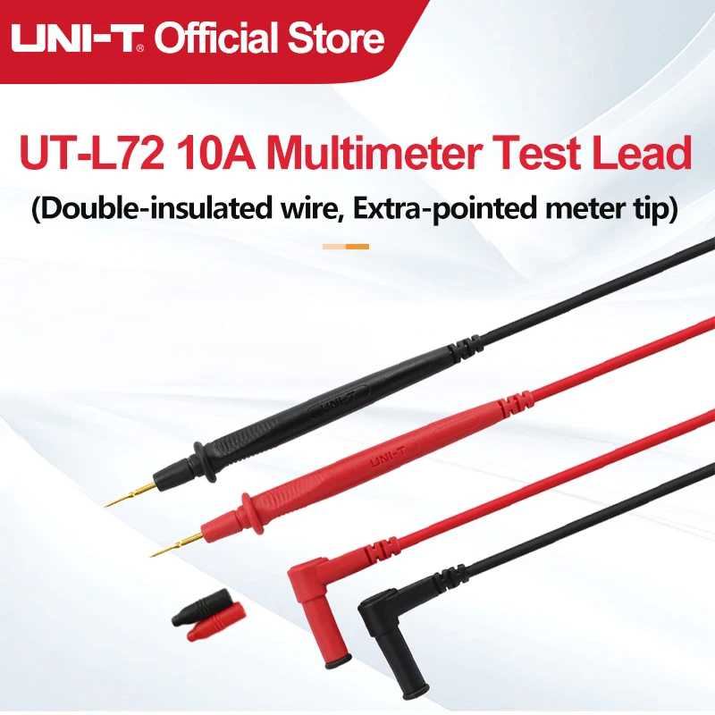UNI-T Тестовый провод мультиметра UT-L72 10A 1000V Игольчатый наконечник Провод Ручка Кабель Измерительные щупы Инструменты для измерения и анализа