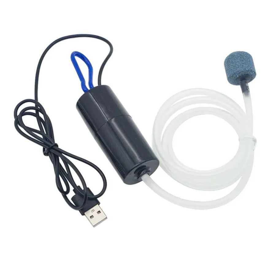 Фотография №2 товара USB-компрессор для аквариума, портативный мини-аэратор, кислородный насос для аквариума, аксессуары