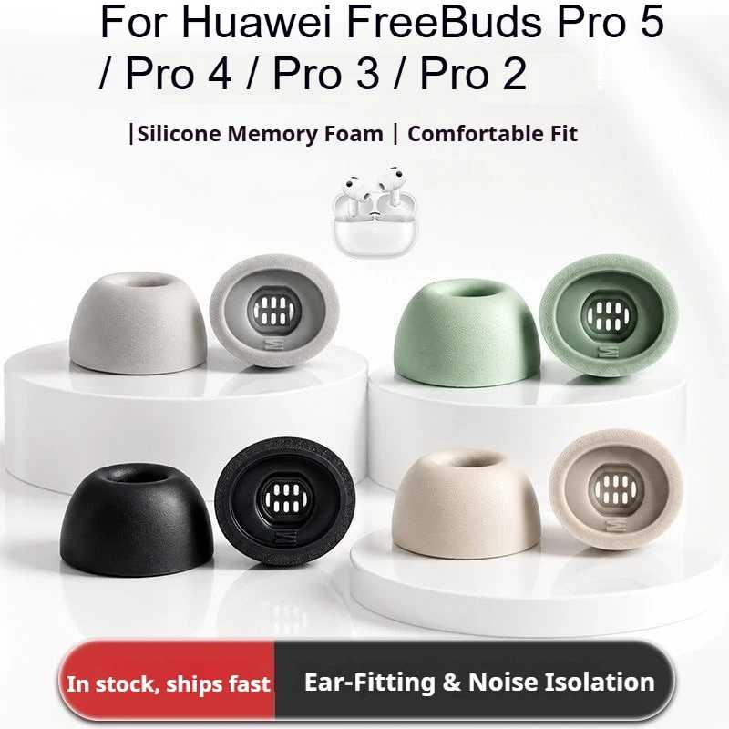 Амбушюры из пены с эффектом памяти для беспроводных Bluetooth-наушников Huawei FreeBuds Pro 5/ Pro 4 / Pro 3 / Pro 2, силиконовые насадки для наушников Портативное аудио и видео