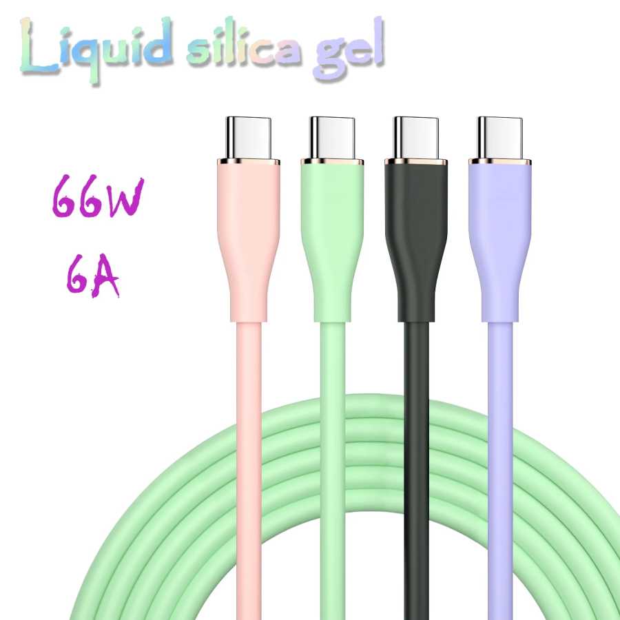 UGOURD Жидкий кремниевый кабель USB-типа C-C для быстрой зарядки 66 Вт USB-C PD 60 Вт 45 Вт 27 Вт для Huawei SCP Xiaomi iPhone 15 16 Pro Max 