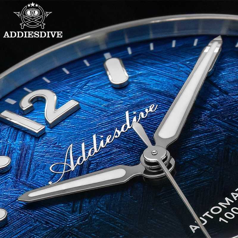ADDIESDIVE AD2547 BGW9 Суперсветящиеся мужские часы с сапфировым стеклом, водонепроницаемые на 10 бар, автоматические механические часы из нержавеющей стали 316L 