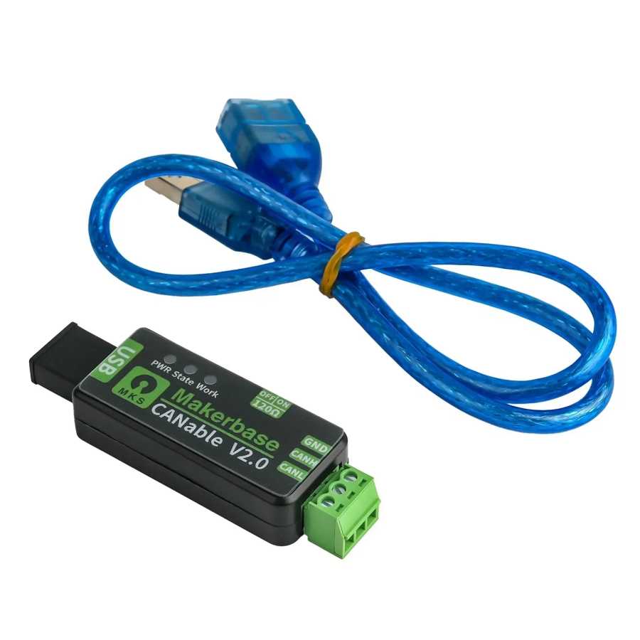 Фотография №1 товара Новый анализатор адаптера Makerbase CANable 2.0 USB-CAN с чехлом CANFD