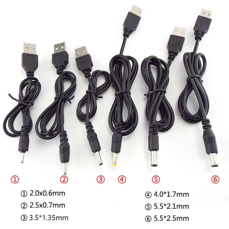Фотография №4 товара USB-DC 3,5*1,35 мм 2,0*0,6 мм 2,5*0,7 мм 4,0*1,7 мм 5,5*2,1