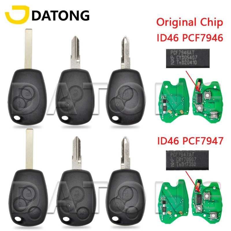 Datong World NXP ID46 PCF7946AT оригинальный чип 433 МГц Автомобильный Дистанционный ключ для Renault Megane Clio Sandero Duster Kangoo Logan Modus Стартеры