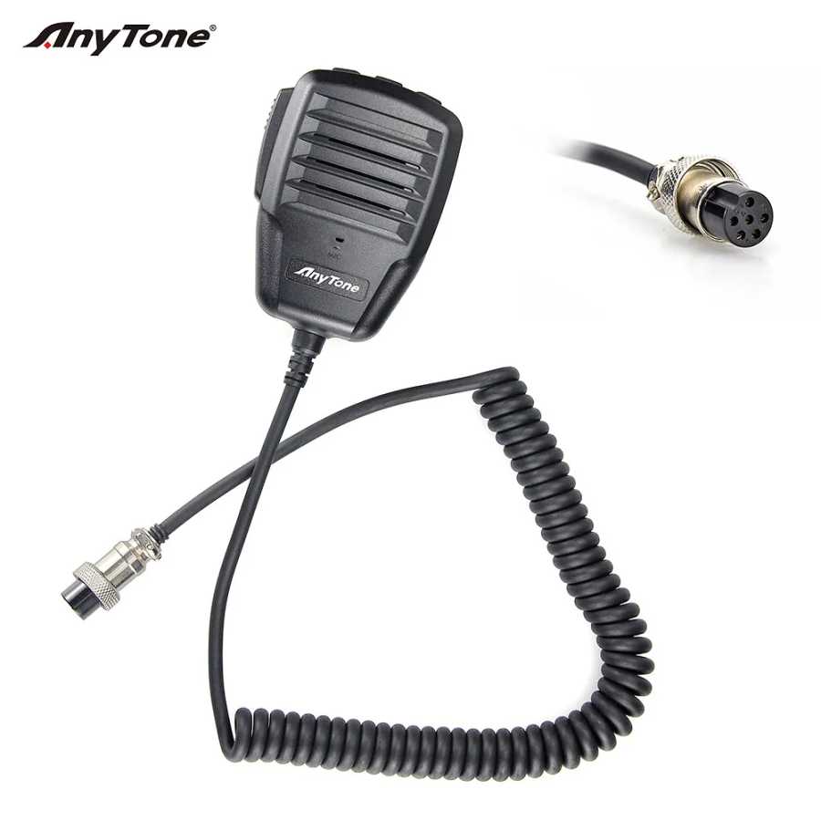 Новый оригинальный 6-контактный микрофон для радиоприемника ANYTONE CB 10 метров Walkie Talkie Аксессуары & Запчасти