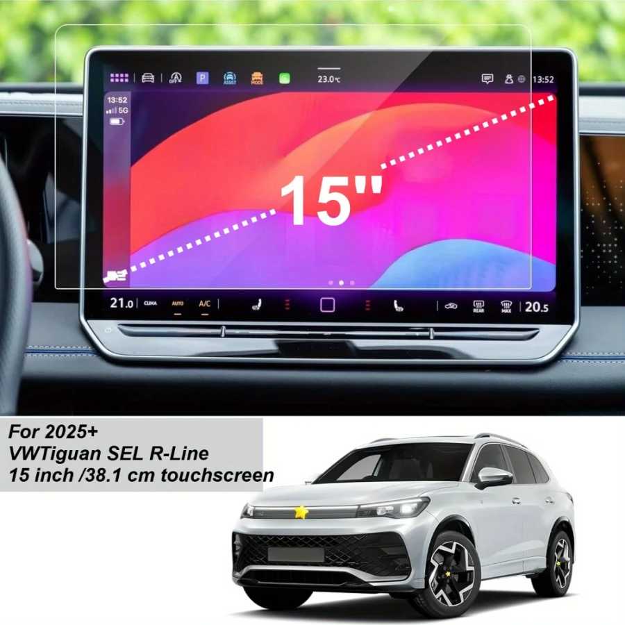 Фотография №2 товара Закаленное стекло для VOLKSWAGEN VW Tiguan 2025 Tiguan SEL R-Line,