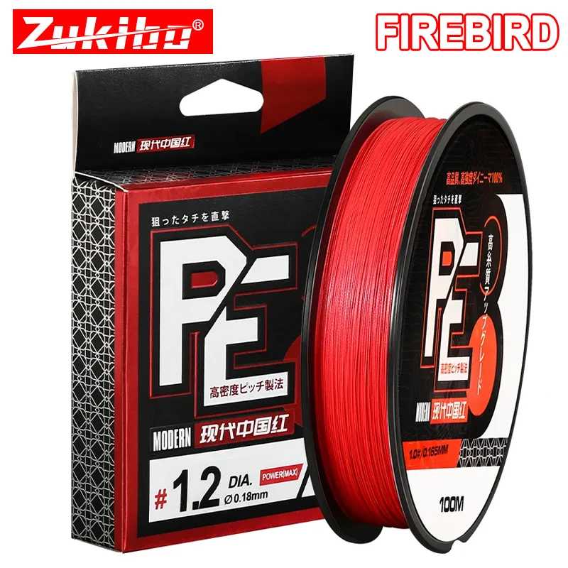 ZUKIBO Firebird никогда не выцветает, 8-прядная плетеная леска, японская высококачественная 8-кратная мультифиламентная леска из полиэтилена, сверхпрочная леска для морской воды, устойчивая к истиранию Superline Для рыбалки