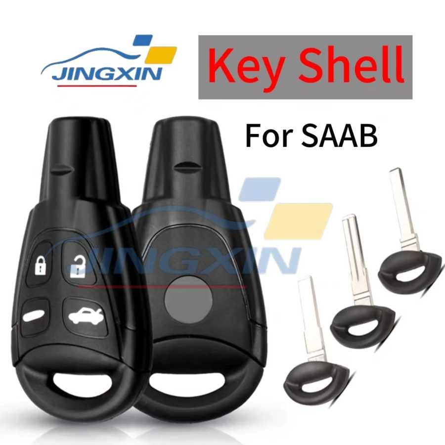 Jingxin 1/5 шт. чехол для смарт-ключа для SAAB 93 95 9-3 9-5 WF 4-кнопочный вход без ключа 4 кнопки 2004-2010 LTQSAAM433TX с лезвием Стартеры