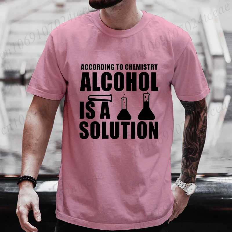 Фотография №2 товара Забавная футболка с химией Nerd Science Alcohol Solution, футболки для