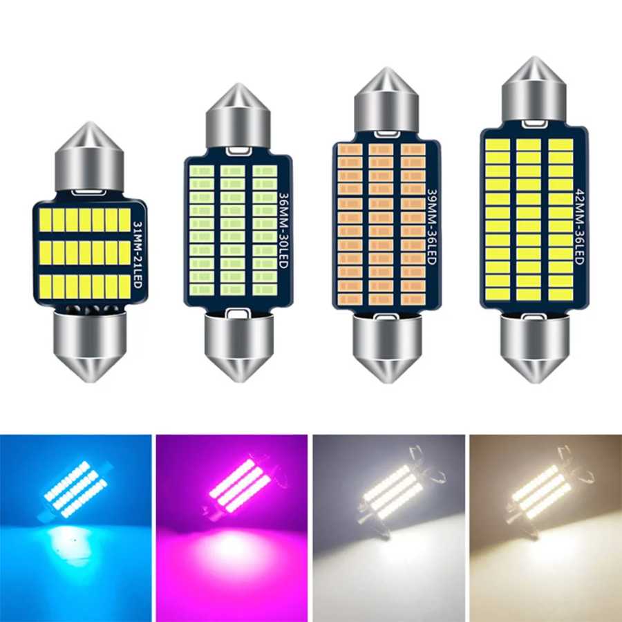 2/4/10 шт. светодиодные лампы C5W C10W Festoon 31мм 36мм 39мм 41мм для салона, Canbus LED лампы для чтения, потолочные светильники, подсветка номерного знака Автомобильные фары