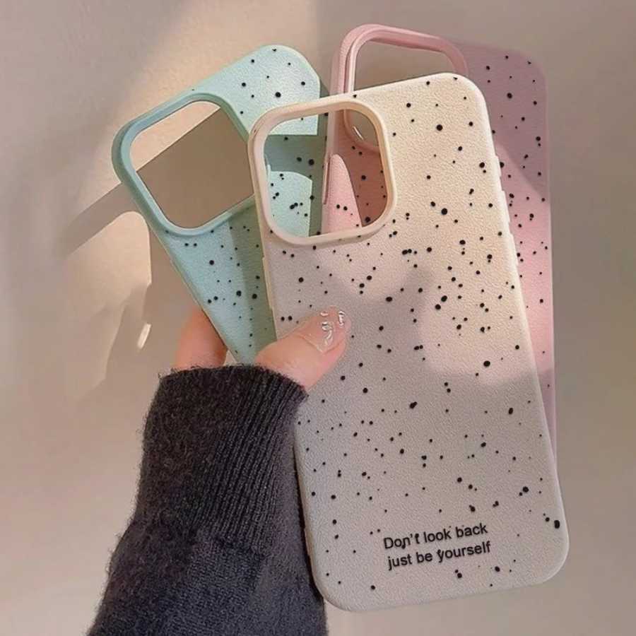 Фотография №5 товара Мягкий силиконовый чехол Ins Polka Dots для iPhone 15 Pro