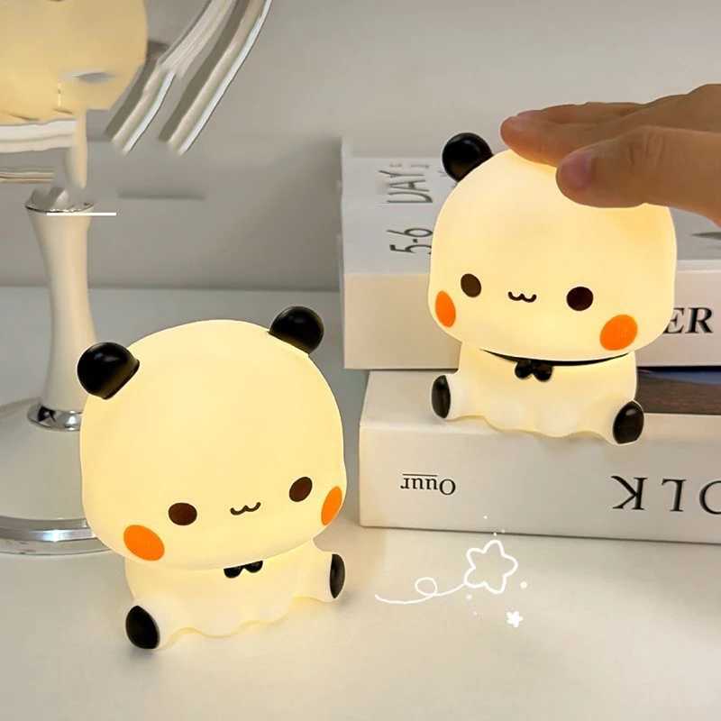 Фотография №4 товара Kawaii Медведь Панда Бубу и Дуду Светодиодный ночник Лампа Милый