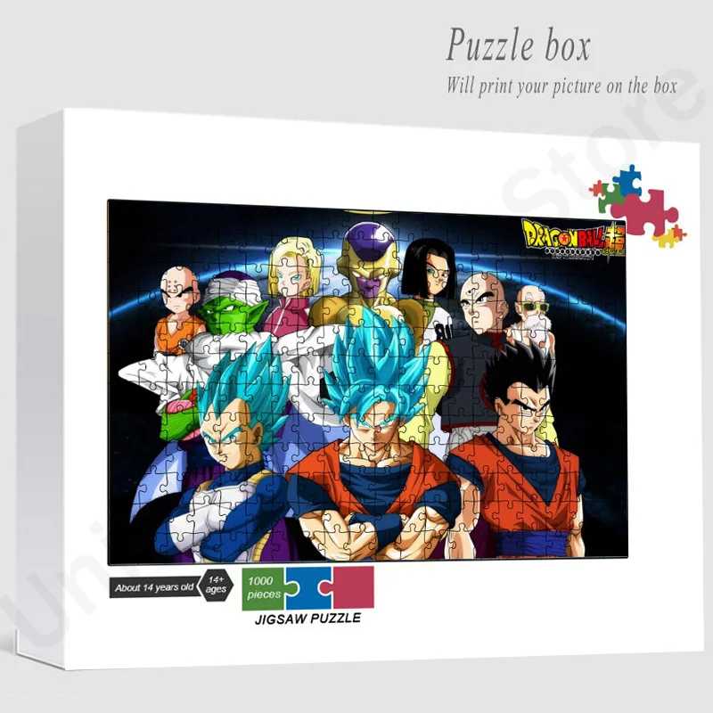 Пазлы с персонажами Dragon Ball, 1000 деталей, пазлы для взрослых, забавные настольные игры, развивающие игрушки для детей, подарки на день рождения Игры и головоломки