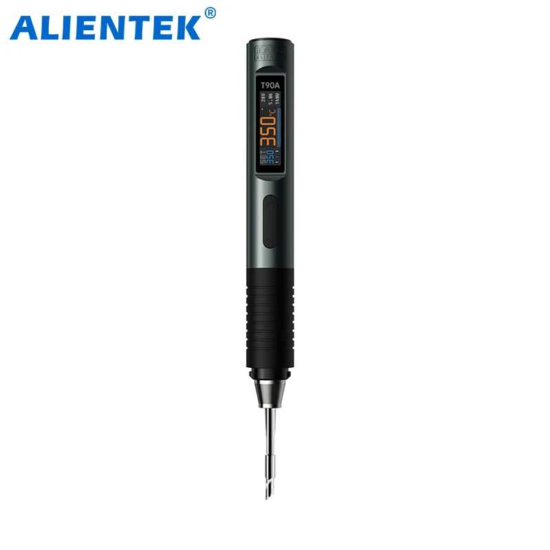 Умный паяльник ALIENTEK T90 PD 3,1140 Вт, портативный цифровой дисплей 80&ndash;450 ℃ Набор инструментов для ремонта прецизионного паяльника печатной платы Электрические инструменты