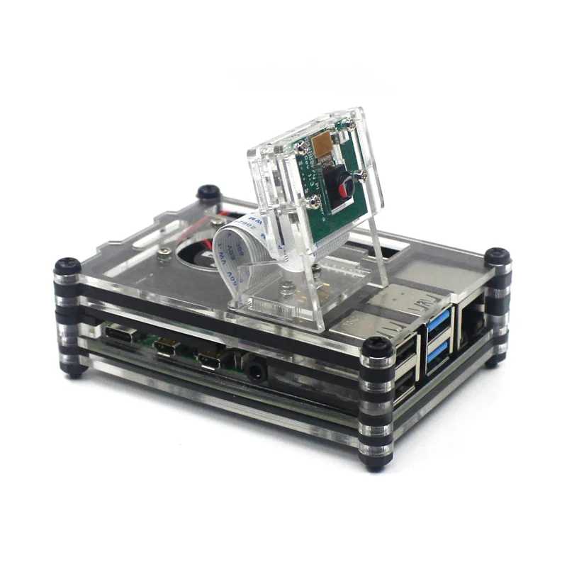 Фотография №3 товара Чехол Raspberry Pi 4 B с радиатором для установки камеры,