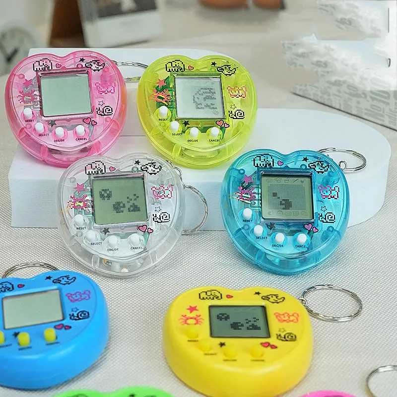 1 шт., прозрачная электронная игровая консоль для домашних животных, портативная игровая консоль, игрушка виртуального киберцифрового пикселя для домашних животных, забавный подарок, игровая игрушка Электронные игрушки