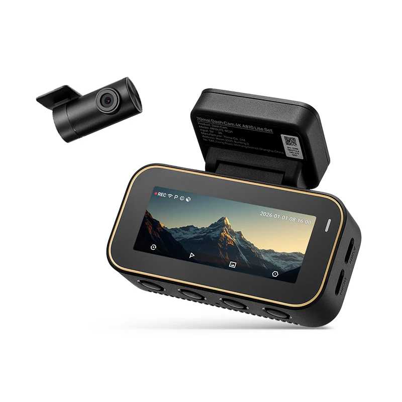 Видеорегистратор 70mai 4K A810 Lite DVR HDR 24/7 парковка суперконденсатор GPS Русское голосовое управление 70mai A810Lite Автоэлектроника
