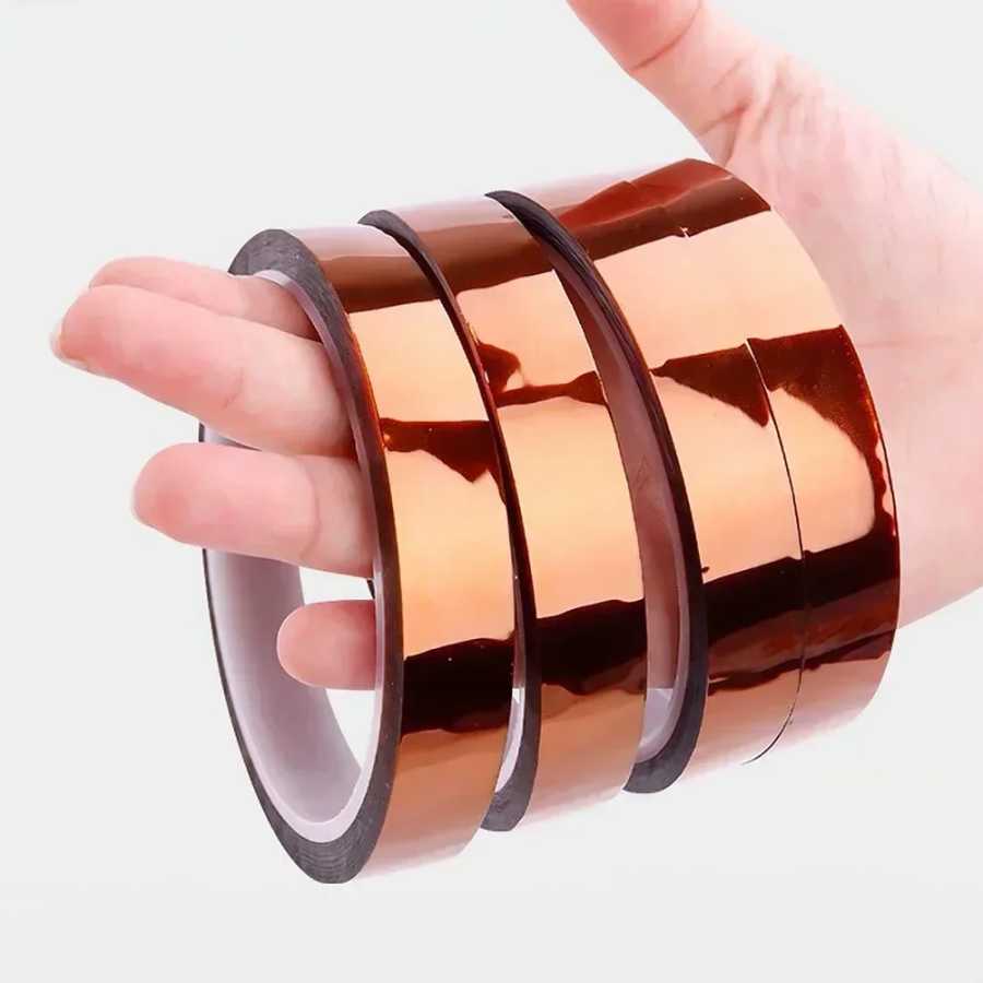 Фотография №1 товара Лента Kapton Полиимидная клейкая изоляционная клейкая лента 5-40 мм Каптоновый