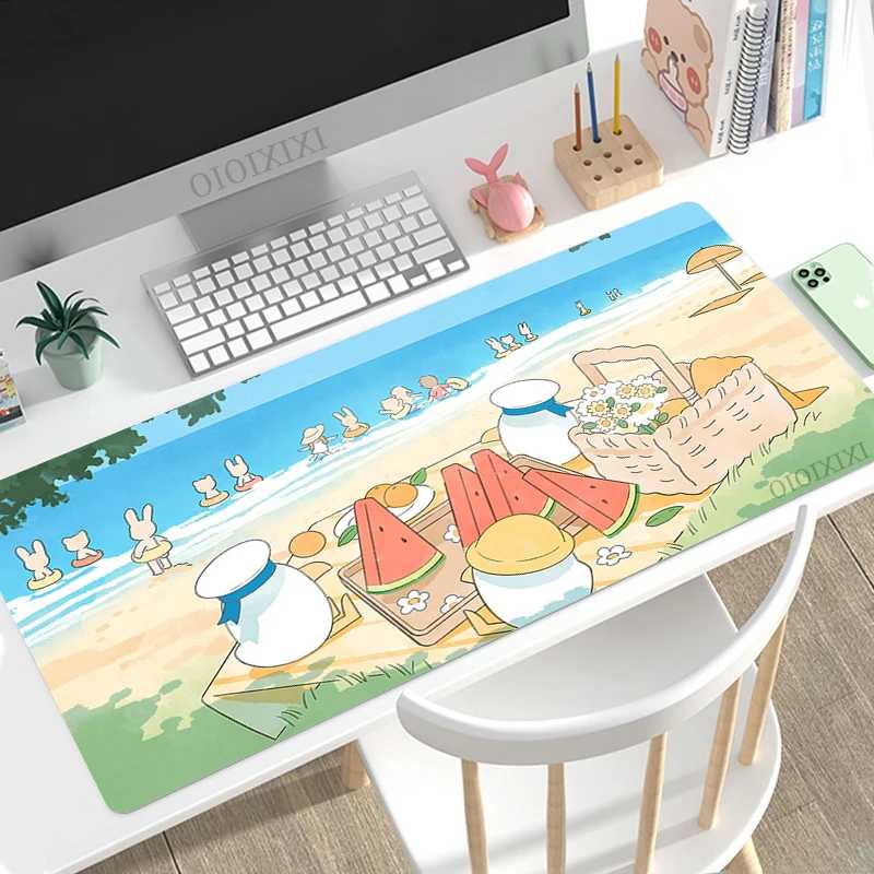 Фотография №3 товара Новый HD коврик для мыши XXL с милым кроликом в