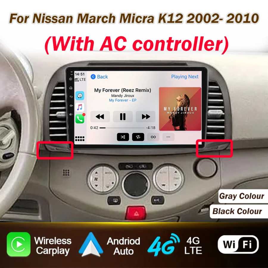 Автомобильный радиоприемник Android, автоплеер для Nissan March Micra K12 2002-2019, беспроводной CarPlay, интеллектуальный экранный плеер, GPS-навигация, 5G Автоэлектроника