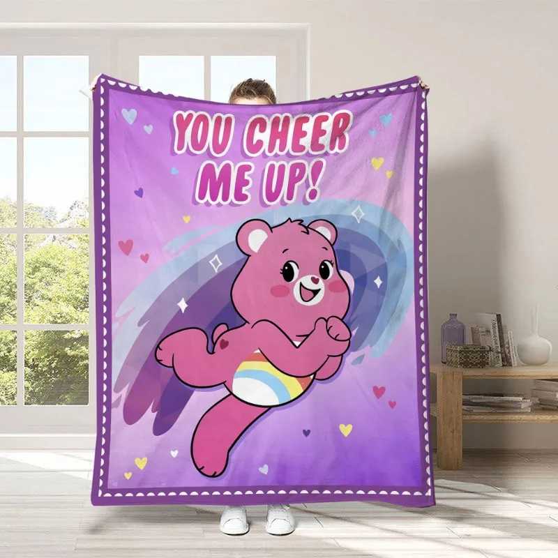 Фотография №4 товара Новое Милое Мультяшное Одеяло с Принтом Care Bears, Креативное, Теплое,