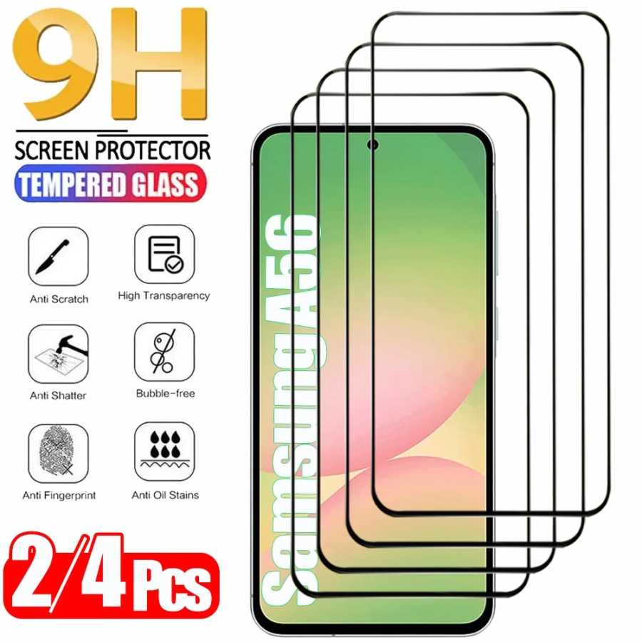 2/4PCS Стекло Для Samsung Galaxy A56 A55 A54 A53 Защитное Стекло Для Samsung A17 A27 A37 A57 A36 A26 A16 Экран Протектор Samsung S26 S25 S24 Ультра Телефон Защитная Пленка Защитная пленка для мобильного телефона