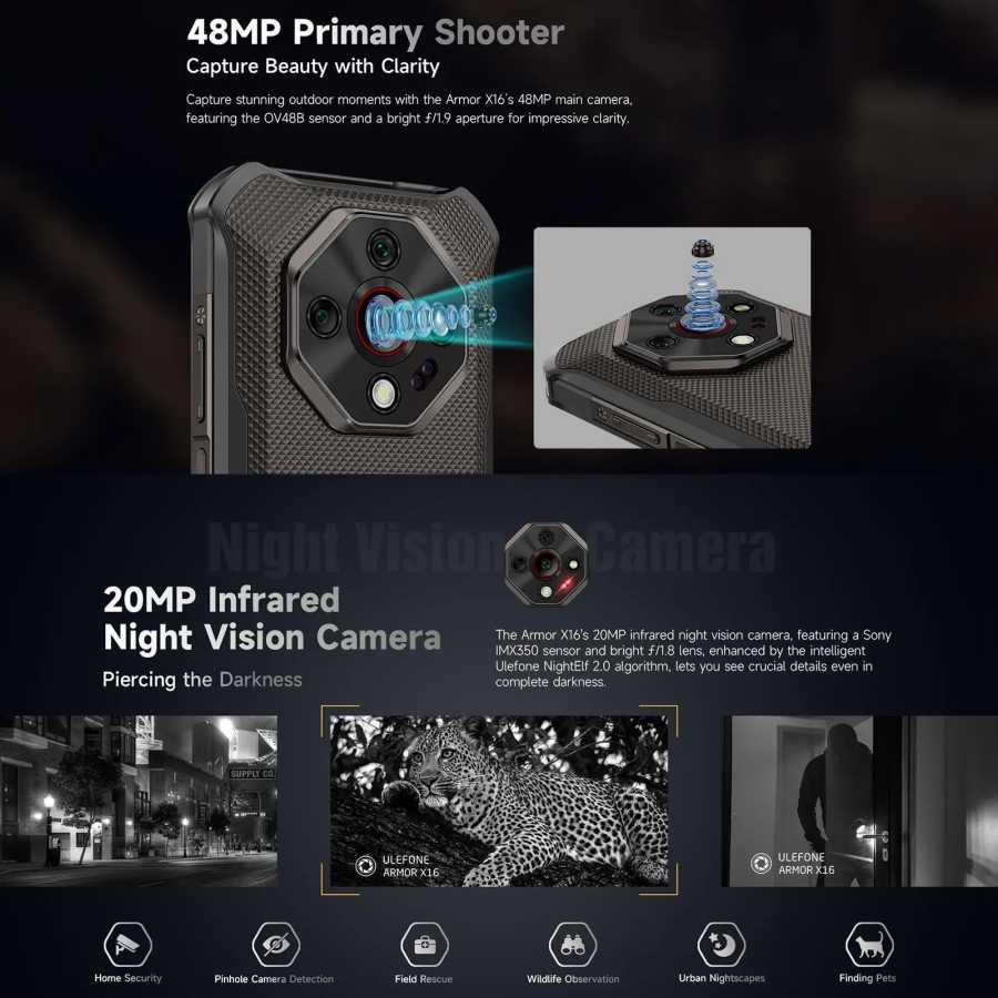 Фотография №4 товара Прочный смартфон Ulefone Armor X16, аккумулятор 10360 мАч, 128 ГБ