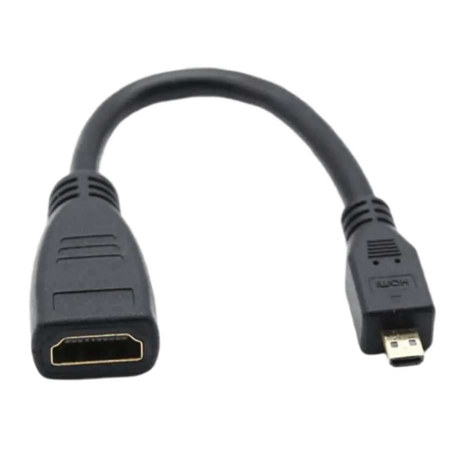 Кабель Micro-USB 4K 60 Гц с переходником Micro-USB на Female для Raspberry Pi 5/Pi 4, Hero 7, 6, A6000, камер и HDTV Компьютерная периферия