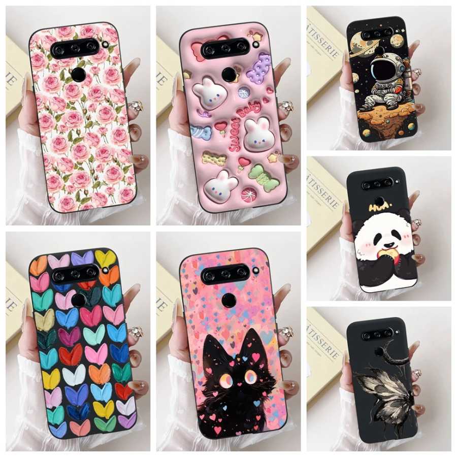 Чехол для LG V40 V50 ThinQ V50S ThinQ Cute Cartoon Cat Роскошный крутой противоударный силиконовый чехол для LG V50S ThinQ 5G Чехол для телефона Чехлы и чехлы для мобильных телефонов