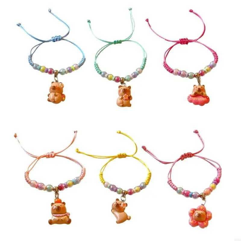 31BB Capybara Bracelet Resin Texture идеально подходит для энтузиастов искусства и ювелирных изделий ручной работы Бижутерия