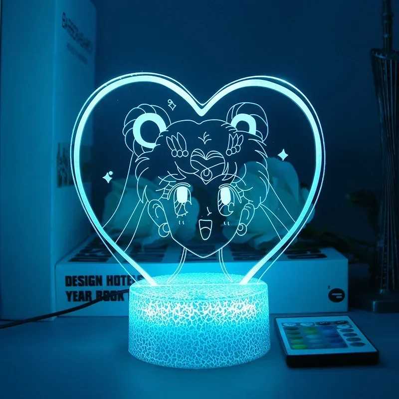 Фотография №5 товара Акриловая 3D LED-лампа «Сейлор Мун» с Усаги Цукино, ночник для
