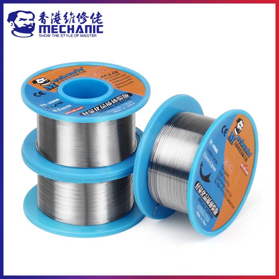 МЕХАНИК TY-V866 40 г Мягкая канифольная ядра 183 ℃ Точка плавления 0,2-0,8 мм, экологическая паяльная проволока высокой чистоты, сварочный флюсовый железный кабель Сварочное оборудование и расходные материалы