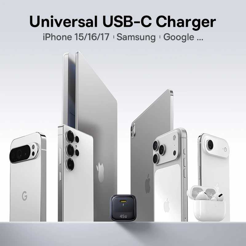 Фотография №5 товара Зарядное устройство Baseus 45W GaN для iPhone 17 16 15