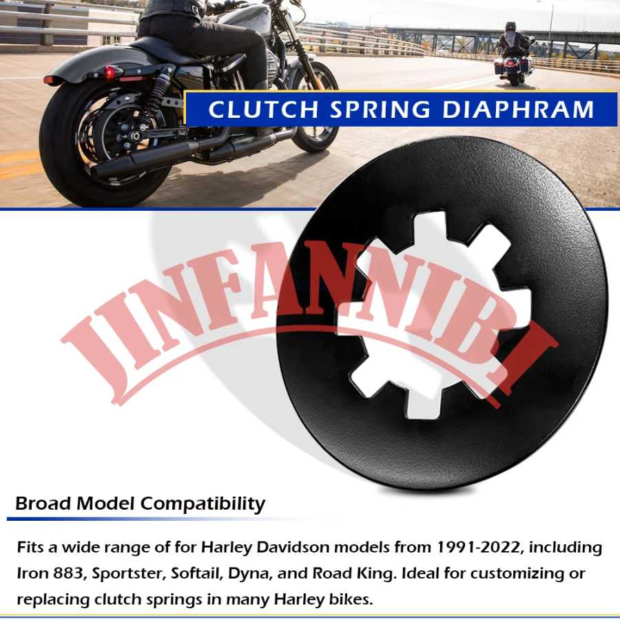 Фотография №2 товара Комплект диафрагмы пружины сцепления для Harley Sportster 883 1200 1991-2020