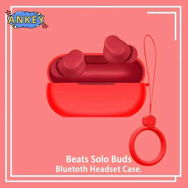 Чехол для наушников Beats Solo Buds, защитный чехол от падения, мягкие силиконовые беспроводные Bluetooth-наушники для переноски Портативное аудио и видео