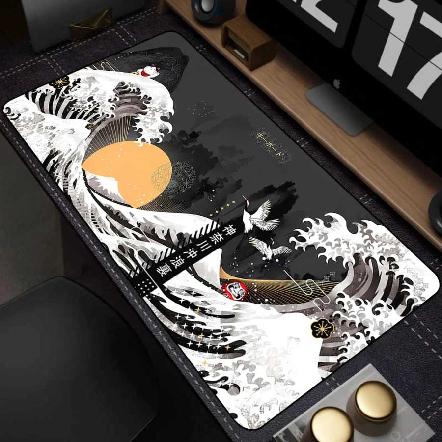 Фотография №3 товара Коврик для мыши Gamer Black Great Wave Art Коврик для