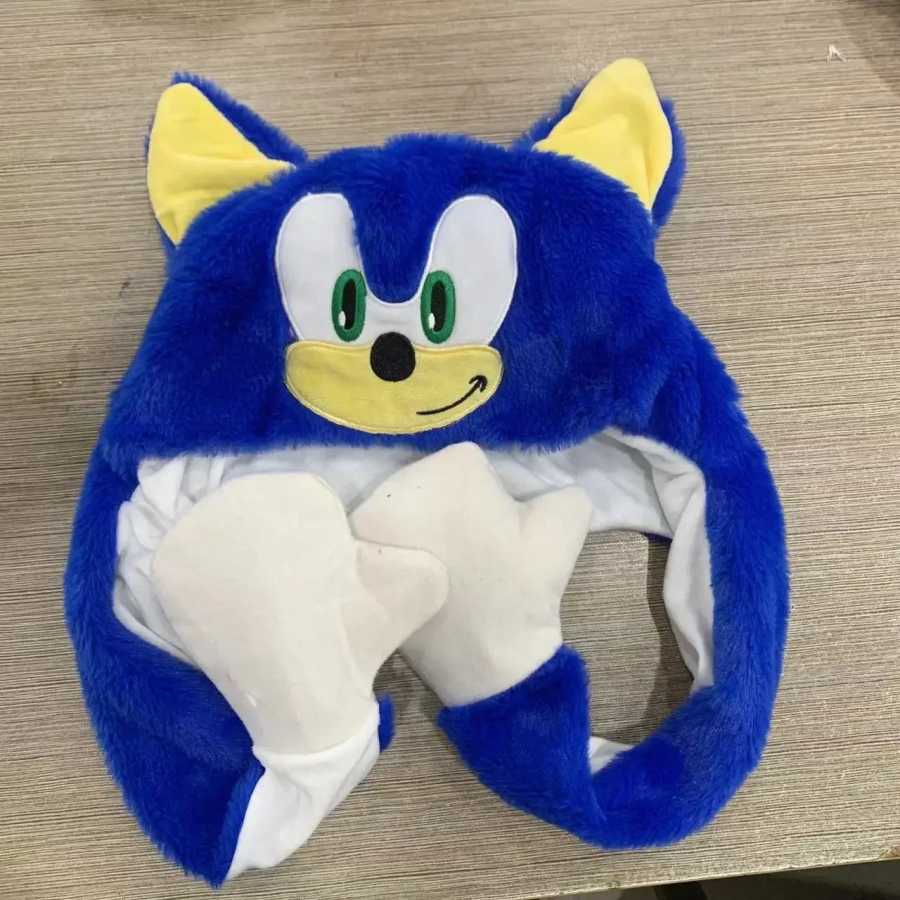 Фотография №1 товара Синяя игровая кепка в стиле Sonic с подвижными ушками, кукольная