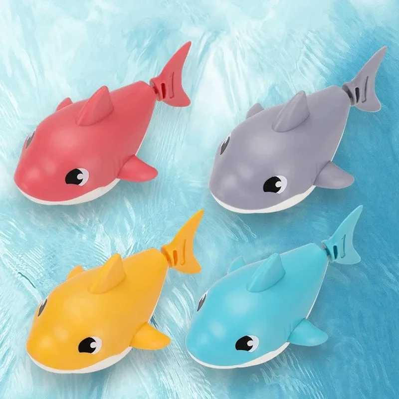 Детская летняя мультяшная акула, игрушка для игры в воду с заводной цепочкой, уличные пляжные игрушки для плавания, заводные игрушки, детская игрушка для ванной комнаты для детей Бассейны и развлечения у воды