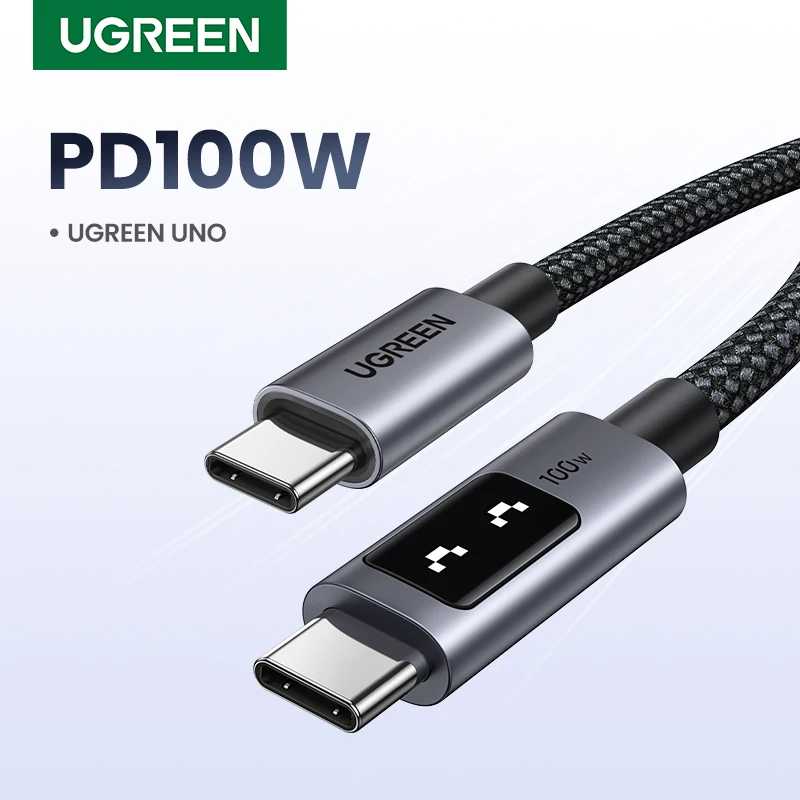 UGREEN UNO PD100W Кабель USB C для быстрой зарядки для iPhone 17 16 15 Кабель для передачи данных типа C для Samsung Xiaomi MacBook Кабель для зарядки Аксессуары для мобильных телефонов