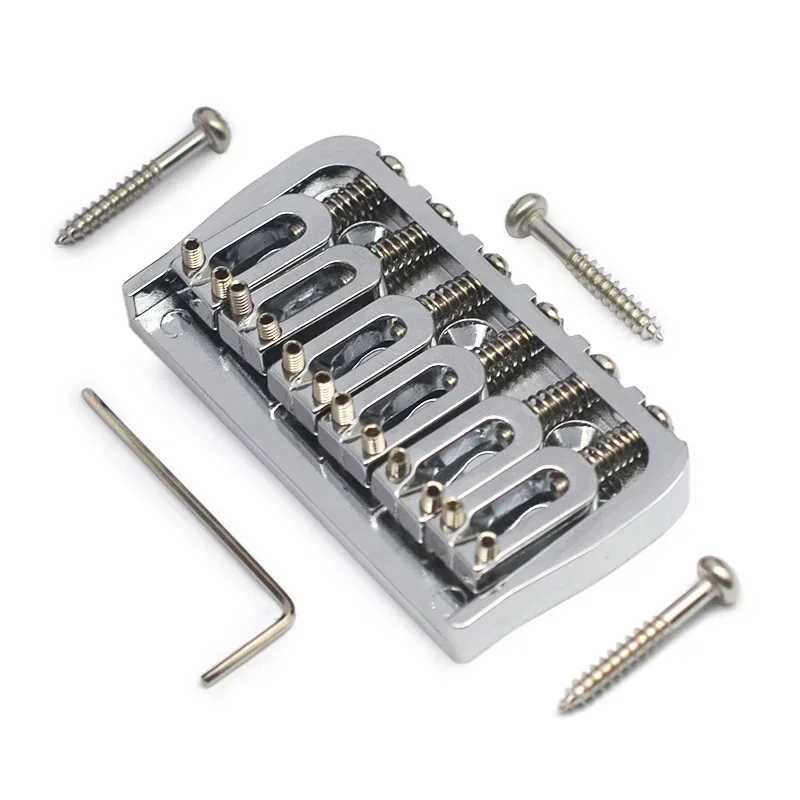 Фотография №1 товара Фиксированный бридж для 6-струнной гитары 72,8x38MM-10,6&ndash;металлические мосты Hardtail, запасная часть