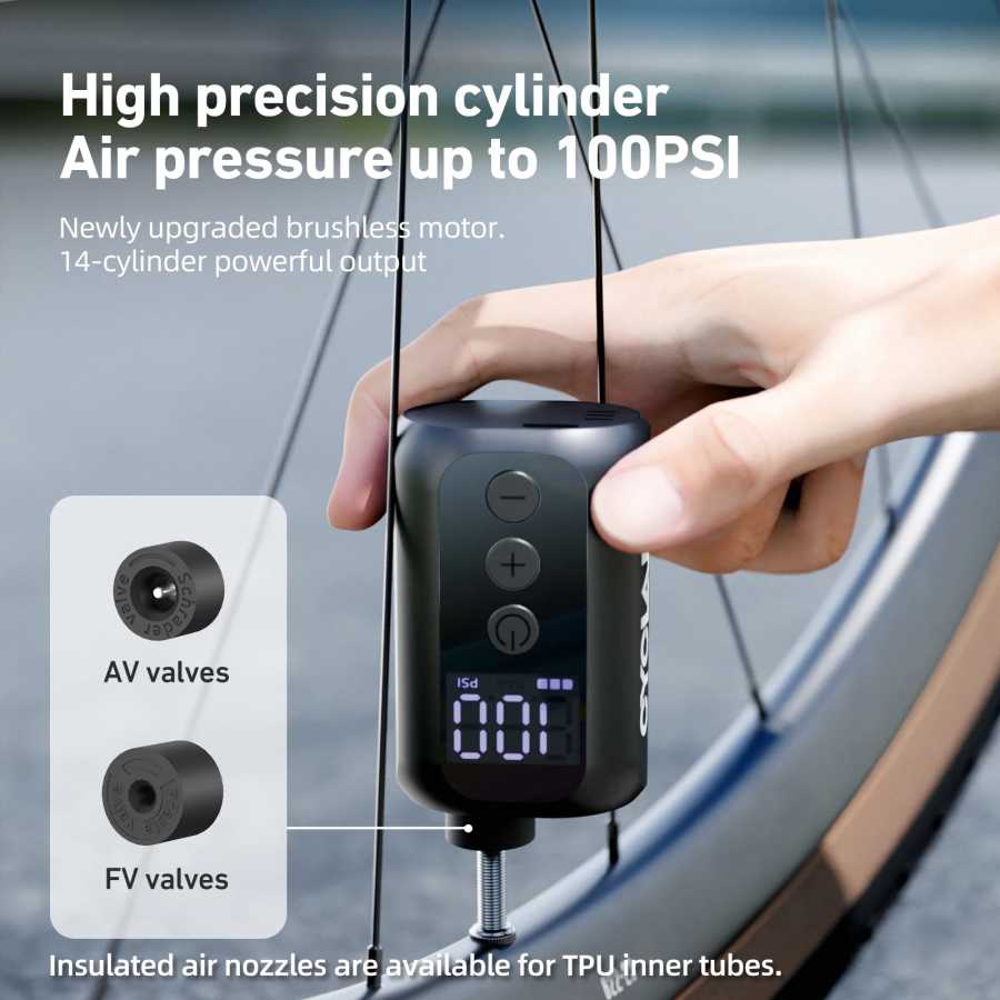 CYCLAMI A5S MINI электрический воздушный насос дорожный MTB портативный быстрый перезаряжаемый компрессор для накачивания шин 100 фунтов на квадратный дюйм с экраном Велоспорт